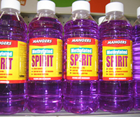 Methylated spirit bottles