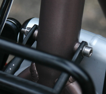 Seat post bolt and Nyloc nut